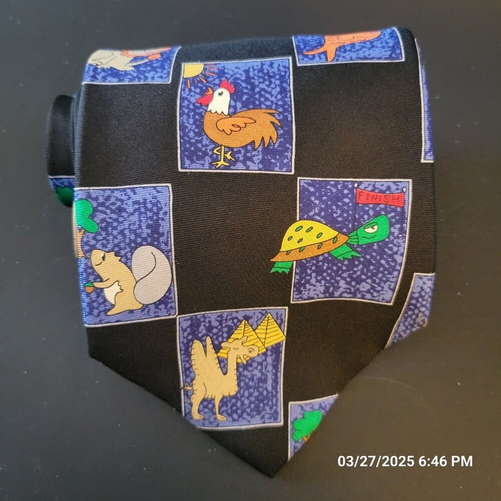 VTG NECKTIE ROTARY INTERNATIONAL SAVE THE CHILDREN Natures Wonders Around Us
